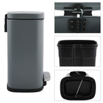 Resigilat|Spirella AKIRA cos de gunoi pentru baie, din inox, inchidere silentioasa, verde mat, 5 L