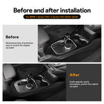 KUNGKIC Für BMW 1 Series 2 Series F40 F44 2020 2021 2022 2023 2024 Zubehör Kohlefaser Auto Schalttafel Abdeckung Getrieberahmen Gangschaltung Paneel Innenraum Dekorative,Geschenk (Schwarz)