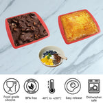 Resigilat|BMZXCH set 2 forme de copt din silicon, forma de chec, 20 cm