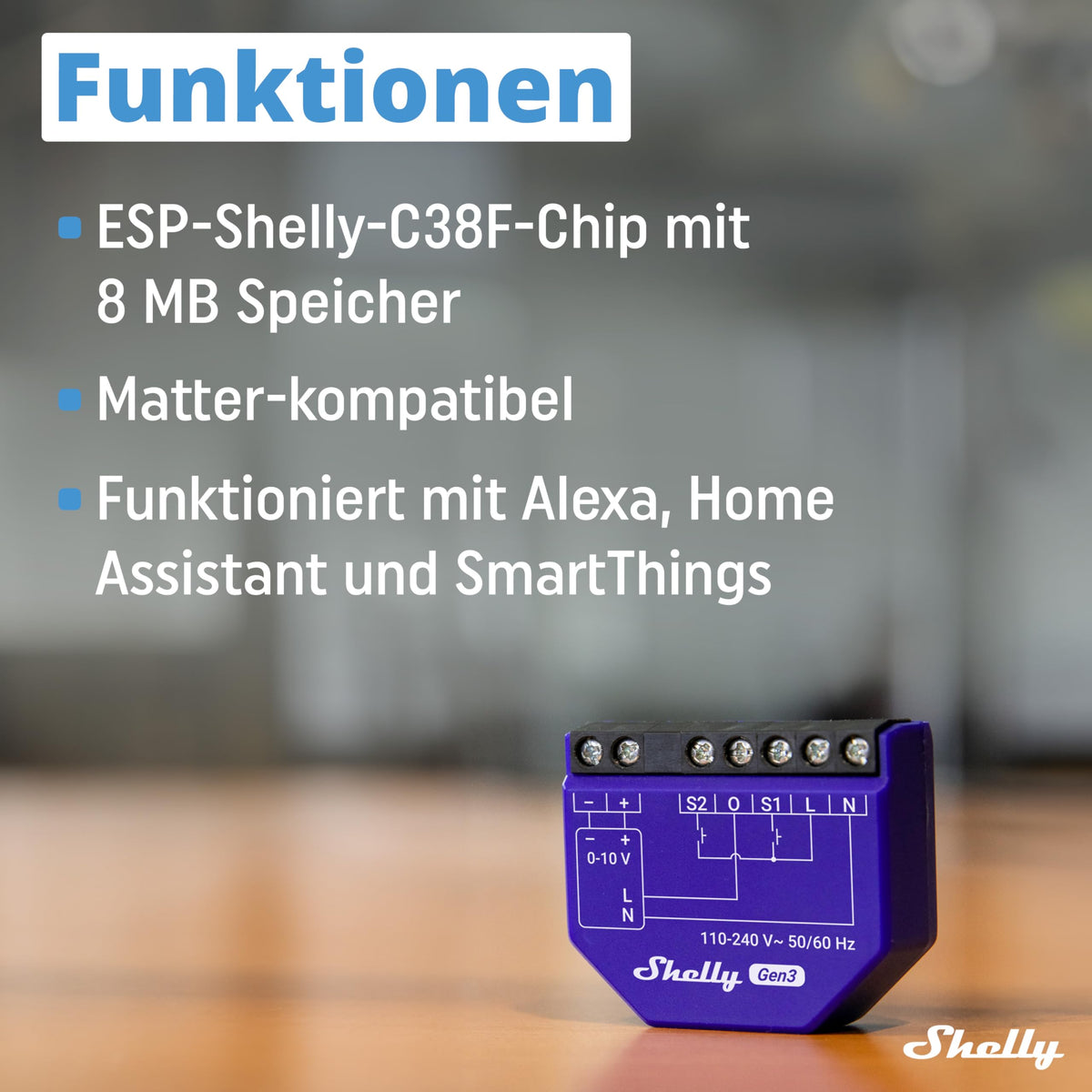 Resigilat|Shelly Dimmer 0/1-10V PM Gen3, variator smart WiFi cu masurare consum, control iluminat, Alexa, Google Home, fara hub