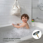 |Resigilat|SURFOU Bathtub Plug, Ø72mm, Universal Drain Plug with 44mm Gasket, Adjustable, Chrome, Rust-Resistant, Fits Most Standard Bathtubs