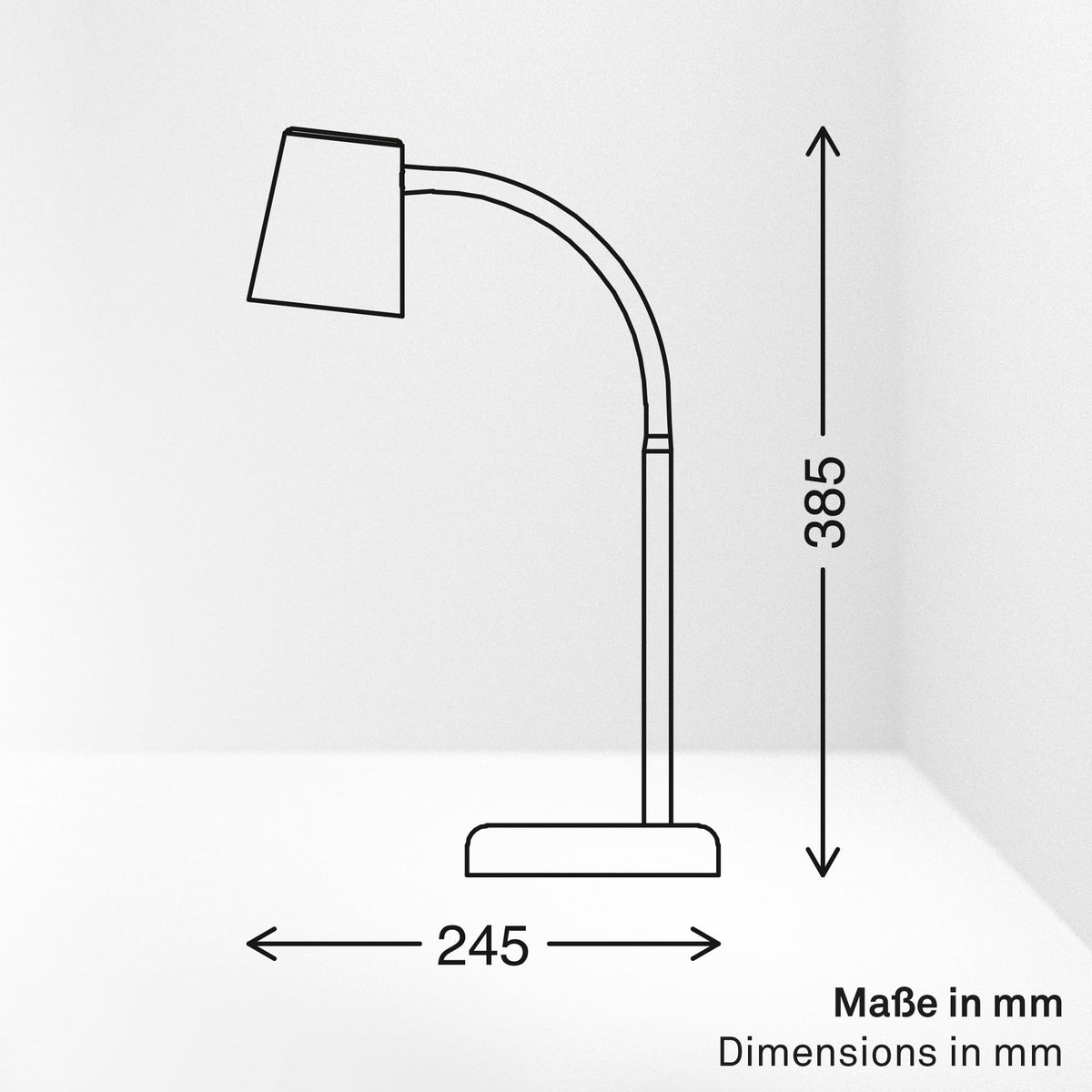 Resigilat|Lampa de masa BRILONER, reglabila, dulie GU10, pentru birou si noptiera, cu intrerupator pe cablu, verde lime