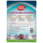 Resigilat|Scutece de unica folosinta Simple Solution True Fit pentru catei femele, super absorbante, indicator de umezeala, XXL, 12 bucati