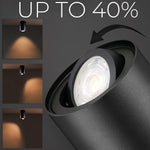 Resigilat|Maclean MCE422 B corp de iluminat pentru tavan, GU10, LED si halogen pana la 40W, aplicat, orientabil, aluminiu, negru, rotund