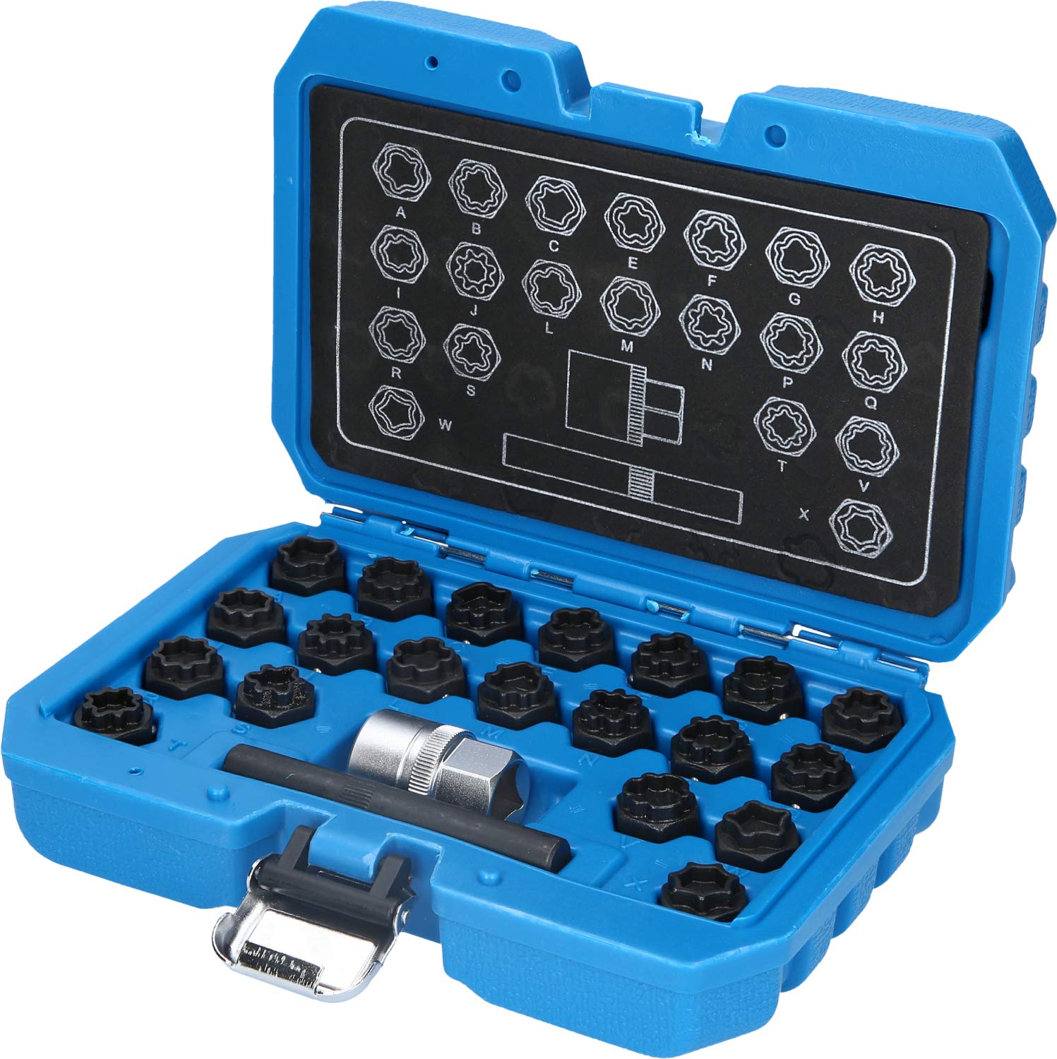 KS Tools BT691360 Wheel Lock Key Set for Audi 22 Pieces