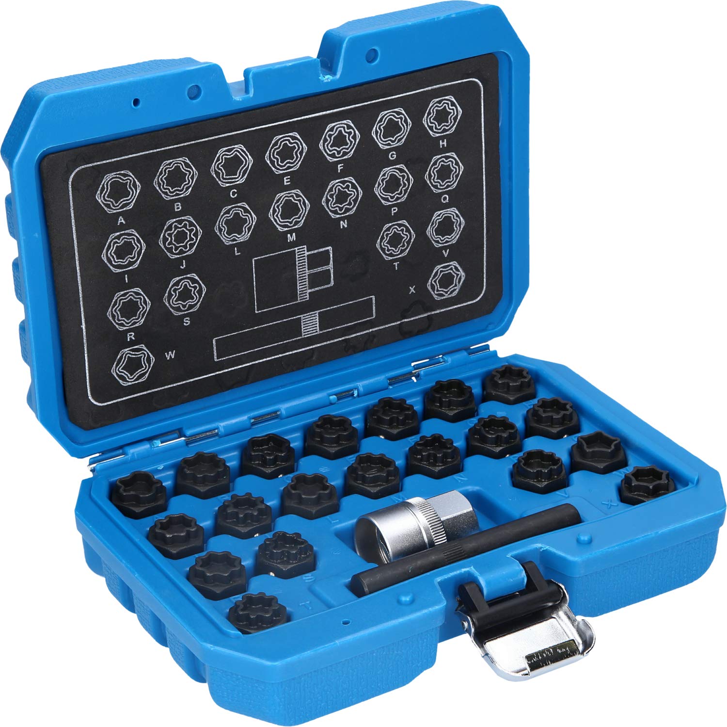 KS Tools BT691360 Wheel Lock Key Set for Audi 22 Pieces