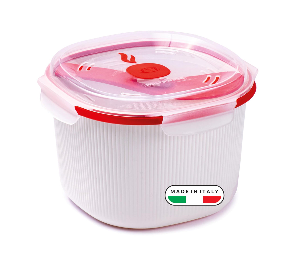 Resigilat|Snips oala pentru orez la microunde, 2,7 L, pentru orez, cereale si couscous, cu colector de amidon si spatula, 20,5 x 20,5 x 14,5 cm