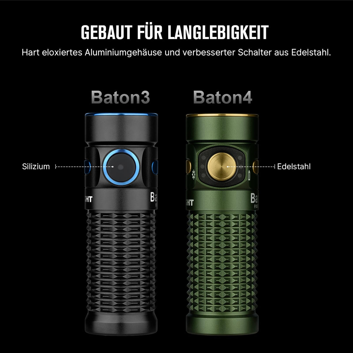 Resigilat|OLIGHT Baton 4 lanterna LED compacta, reincarcabila, pentru utilizare zilnica