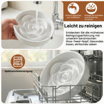 Resigilat|Ecofocet bol anti-inghitire pentru caini, 800 ml, 20 cm, ceramica, Slow Feeder antiderapant, pentru caini medii si mari