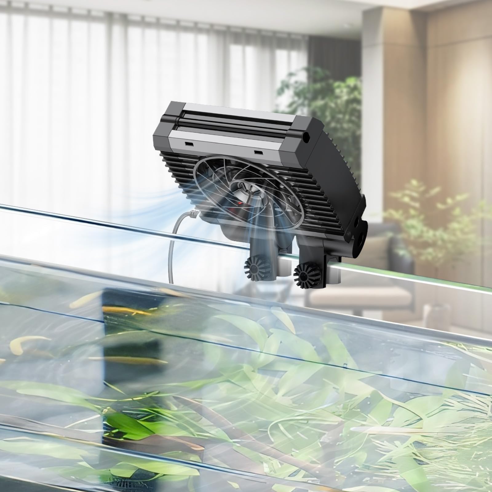 Resigilat|Pawfly racitor pentru acvariu, ventilator silentios cu viteza reglabila si temporizator, pentru acvarii de pana la 40 cm