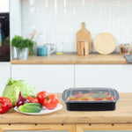 Resigilat|Set 10 caserole Meal Prep Relaxdays, 1 compartiment, 1000 ml, etanse, compatibile cu microunde, plastic, negre