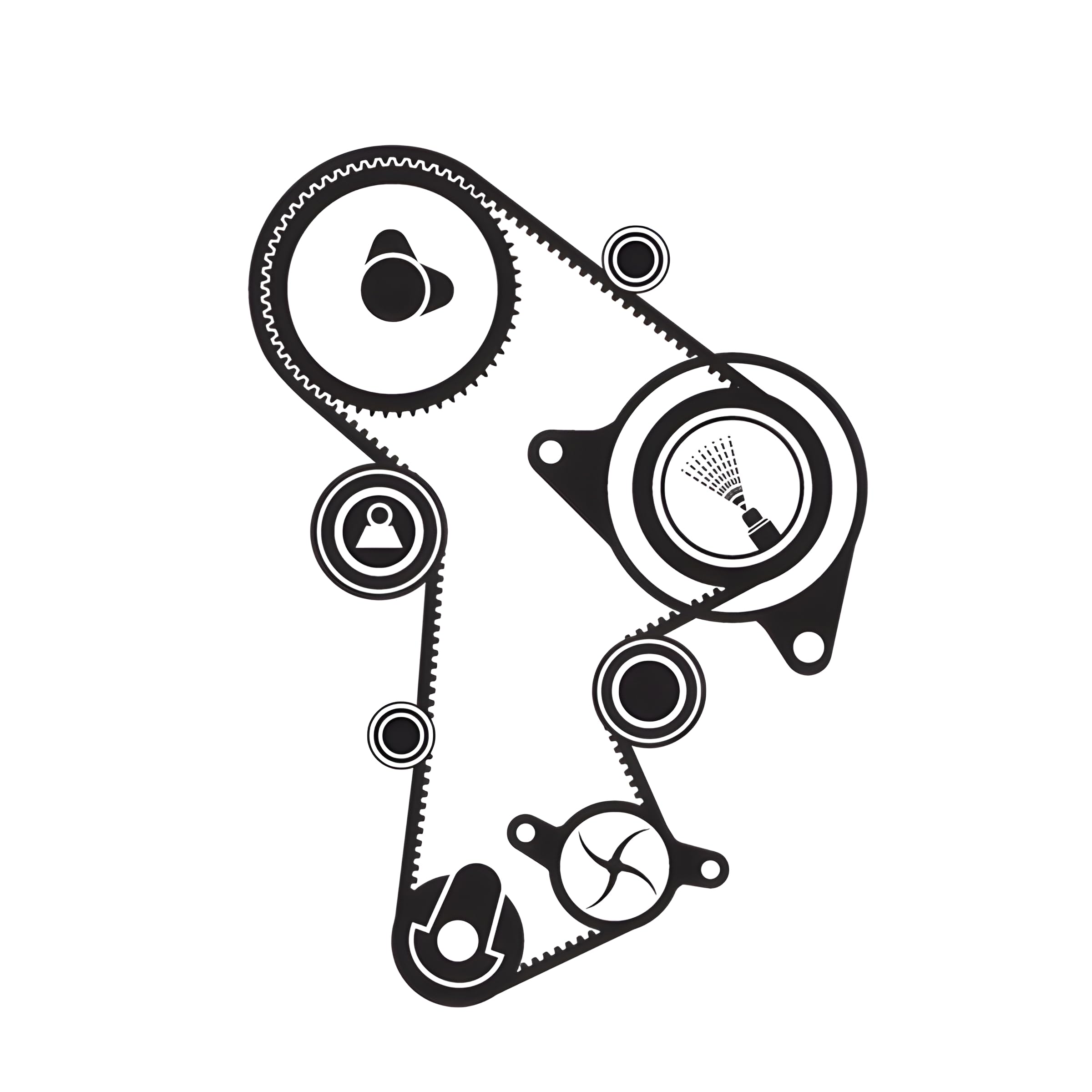 SKF VKMC 01148-2 Water Pump and Timing Belt Set Black