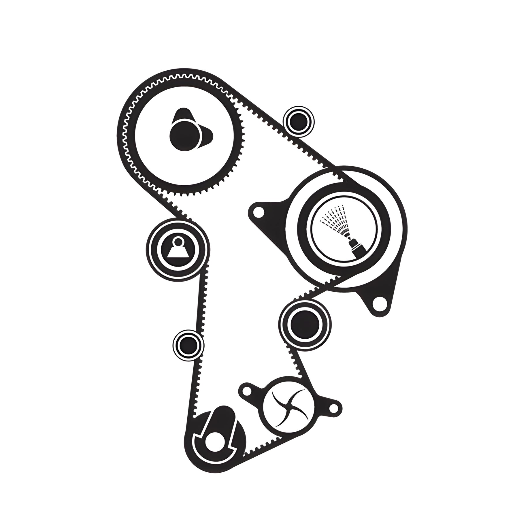 SKF VKMC 01148-2 Water Pump and Timing Belt Set Black