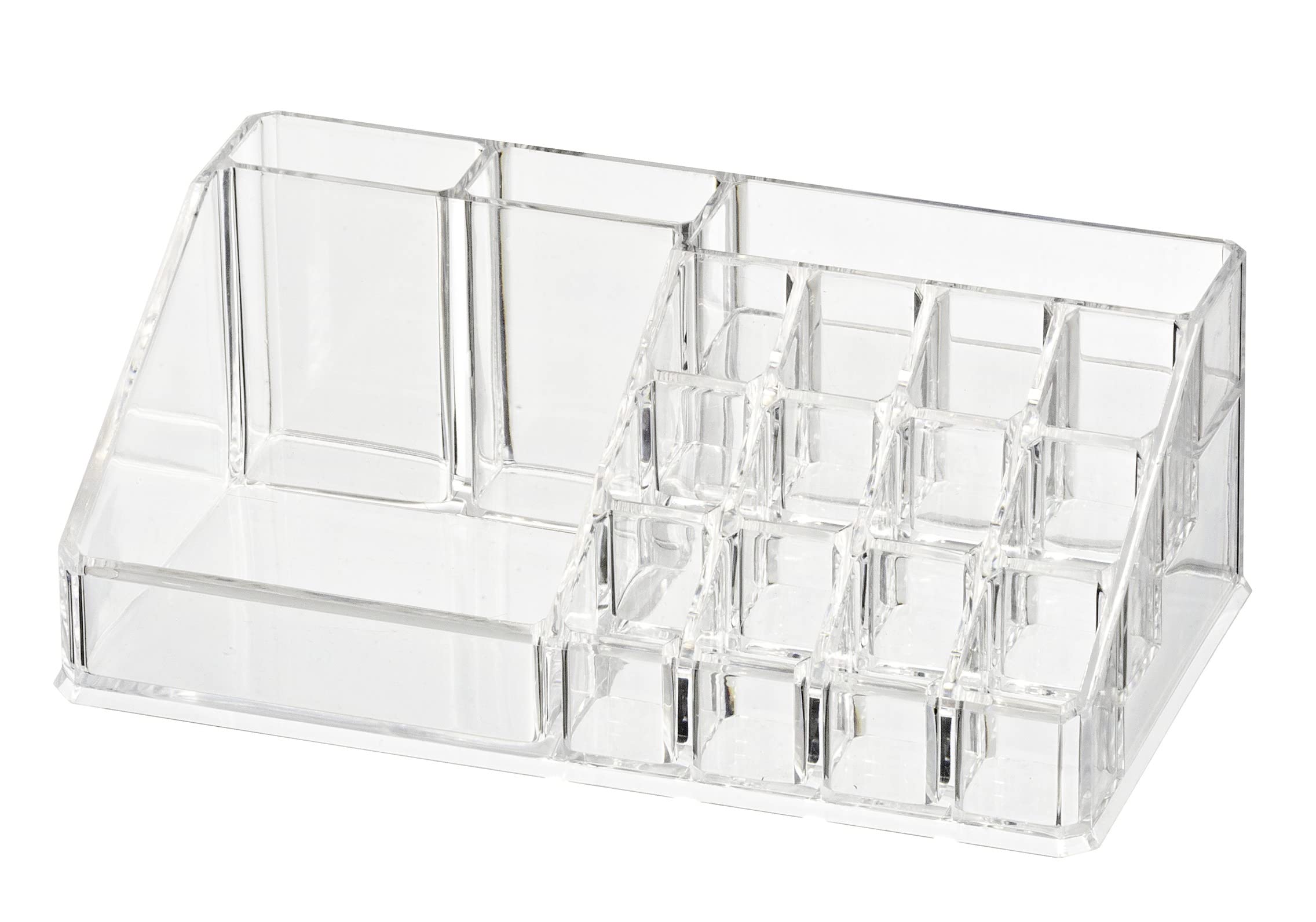 Resigilat|WENKO Femme organizator pentru cosmetice, 16 compartimente, acril, 22,5 x 8 x 12,5 cm, transparent