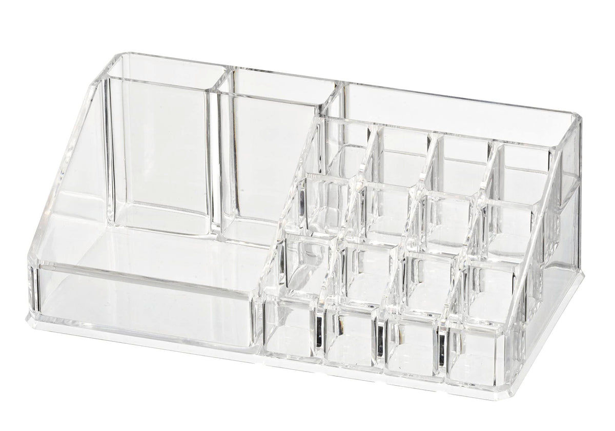 Resigilat|WENKO Femme organizator pentru cosmetice, 16 compartimente, acril, 22,5 x 8 x 12,5 cm, transparent