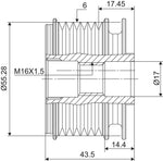 Valeo - 588004 - Roata libera alternator