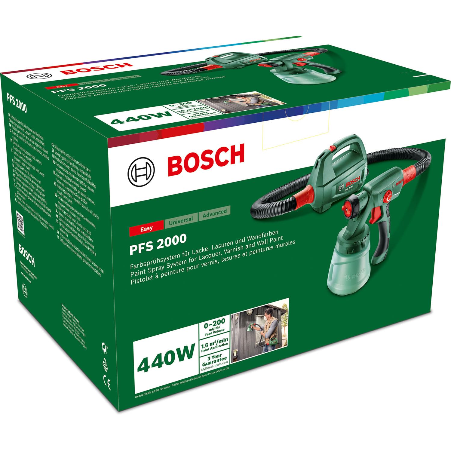Bosch Home and Garden Electric paint spray system PFS 2000 (440 watts, in box)