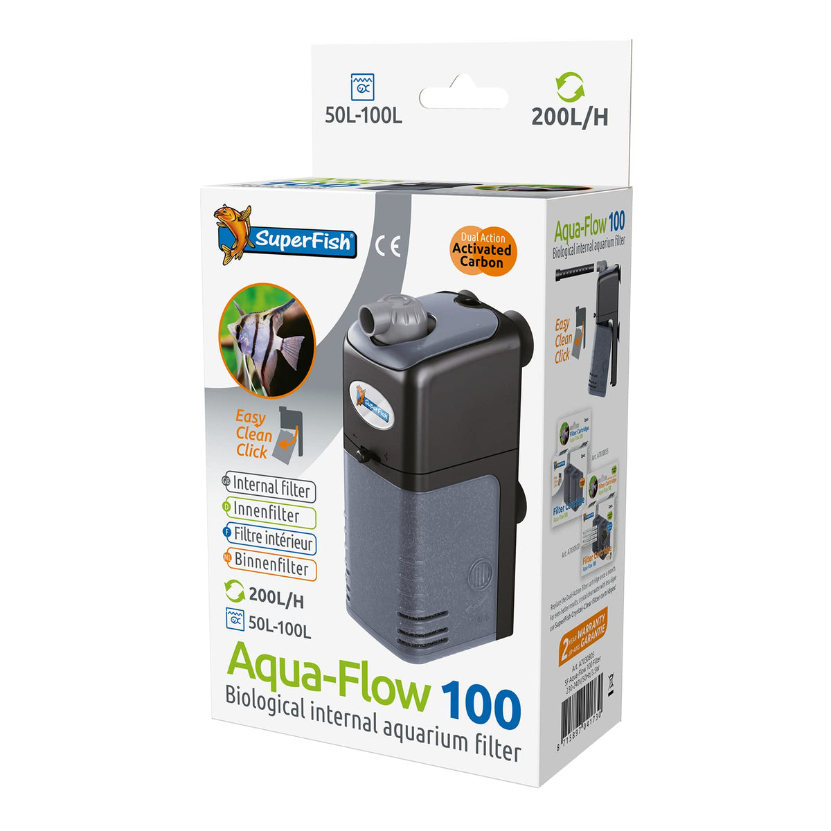 Resigilat|Superfish Aqua-flow-100 filtru de apa pentru acvariu, 573036/1590, stecher UK