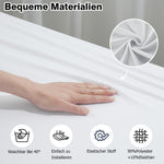 Resigilat|GFCC set 3 piese huse elastice pentru set de masa si banci de bere, albe, 220 x 50 cm