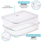 Resigilat|Igluu Meal Prep set 2 vase din sticla pentru lasagna si gratinare, 2,2 L