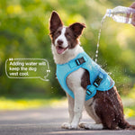 Resigilat|Hjyokuso vesta racoritoare pentru caini mari, 2XL, racire prin evaporare, material respirabil, absorbtie rapida, benzi reflectorizante