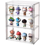 Resigilat|Vitrina din acril cu usa pentru figurine si obiecte de colectie, 3 niveluri, autoasamblare, 36 x 27 x 13 cm