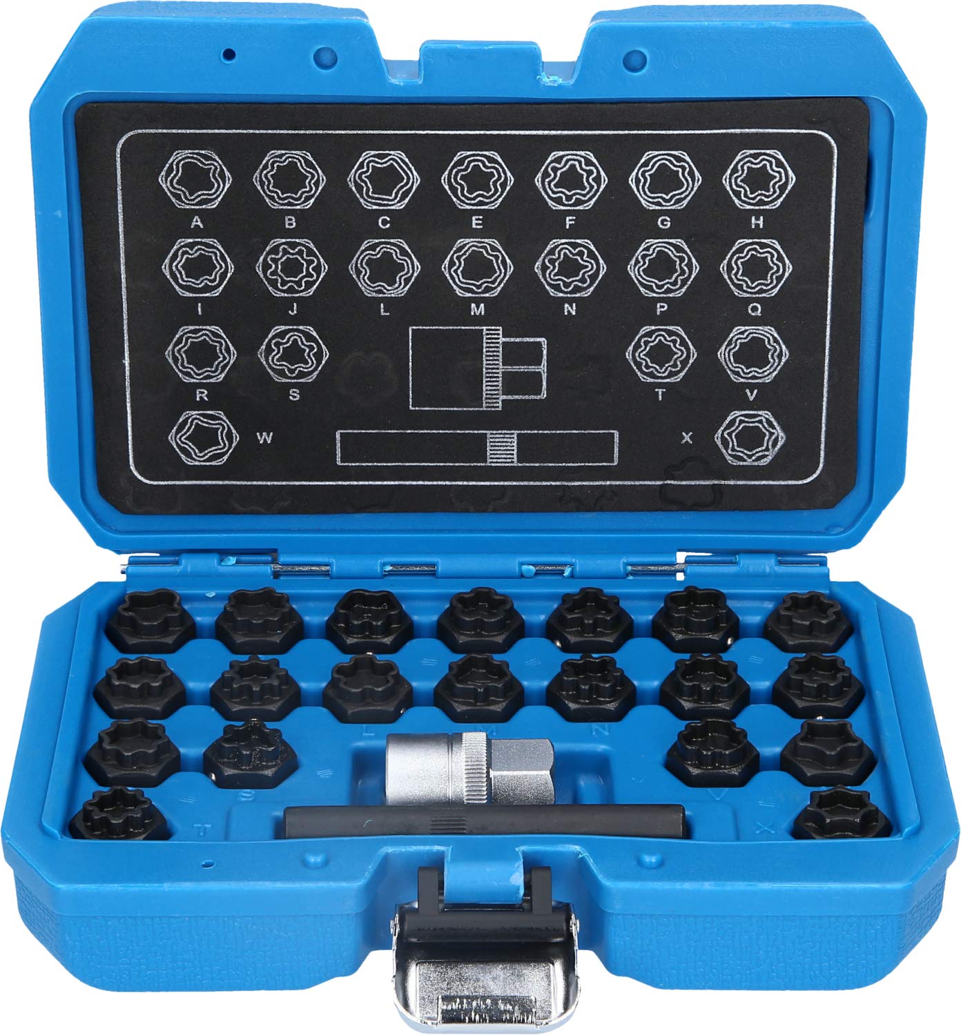KS Tools BT691360 Wheel Lock Key Set for Audi 22 Pieces