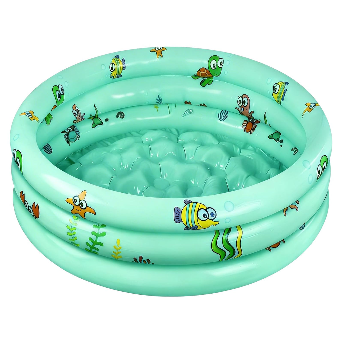 Resigilat|Piscina gonflabila pentru copii Ø100 cm, piscina mica cu 3 inele, pentru familie, gradina, curte si activitati outdoor