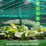 Resigilat|LINSOCLE plasa protectie pasari 6 x 10 m, verde, plasa gradina pentru pomi fructiferi, legume si plante