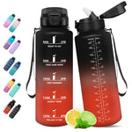 Resigilat|HoneyHolly sticla sport 1,5 L cu pai, etansa, marcaje de timp, potrivita pentru bauturi carbogazoase, outdoor si fitness