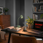 Resigilat|Lampa de masa BRILONER, reglabila, dulie GU10, pentru birou si noptiera, cu intrerupator pe cablu, verde lime