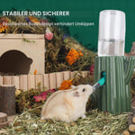 Resigilat|Bucatstate sticla de apa pentru hamsteri cu suport, 120 ml, etansa, cu duza, pentru porcusori de Guineea, iepuri, chinchilla si sobolani, verde