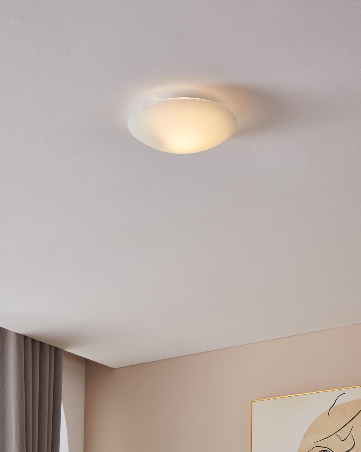 Resigilat|EGLO Mars, plafoniera rotunda cu abajur din sticla, lampa de perete pentru interior