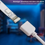 Resigilat|B.K.Licht banda LED RGB 5 m cu telecomanda, lumina colorata, dimabila, schimbare culori, pentru decor camera si gaming