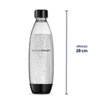 Resigilat|SodaStream Fuse, set 2 sticle din plastic de 1L pentru carbonatarea apei, negre