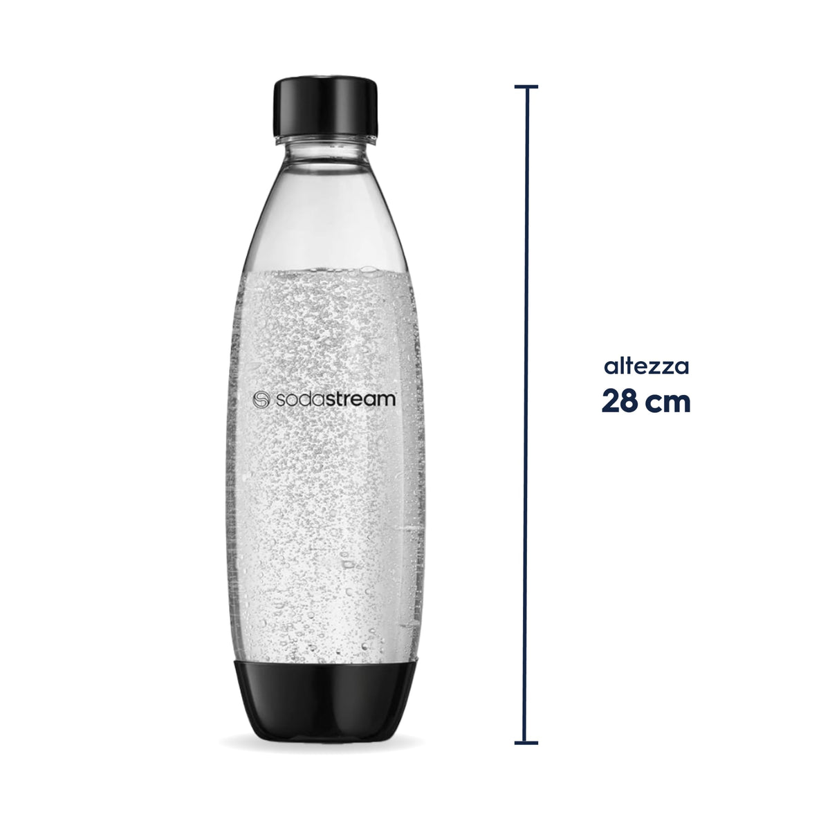 Resigilat|SodaStream Fuse, set 2 sticle din plastic de 1L pentru carbonatarea apei, negre