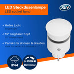 Resigilat|REV lampa cu priza, reglabila in 4 trepte, 10W, 850 lm, 3000K, alba
