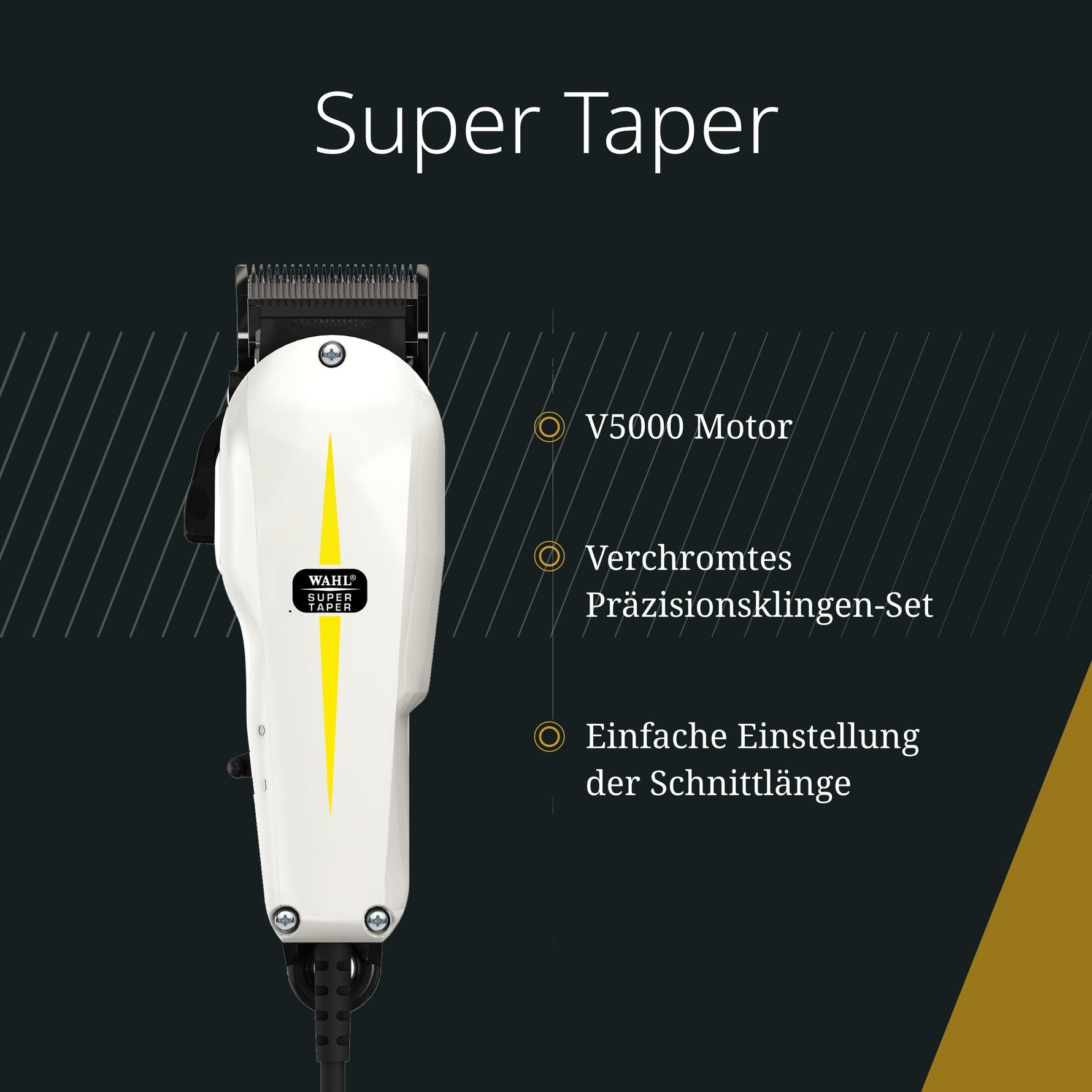 Haarschneidemaschine SuperTAPER bla/whi EU MIH