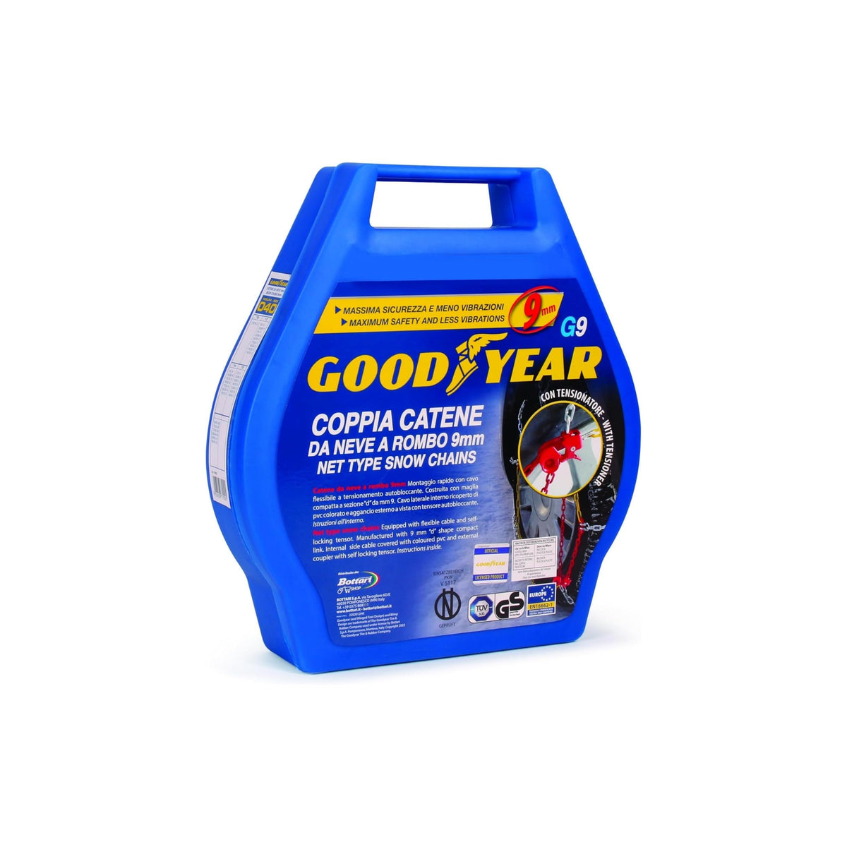Goodyear 77908 77908: „Lanțuri de zăpadă G9, 9 mm. Mărimea 100, certificare TÜV și ÖNORM. Mărimea 100.”