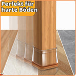 Resigilat|Protectii pentru picioare de scaun, 24 bucati, silicon transparent cu pasla, potrivite 13-19 mm, pentru parchet, laminat si gresie