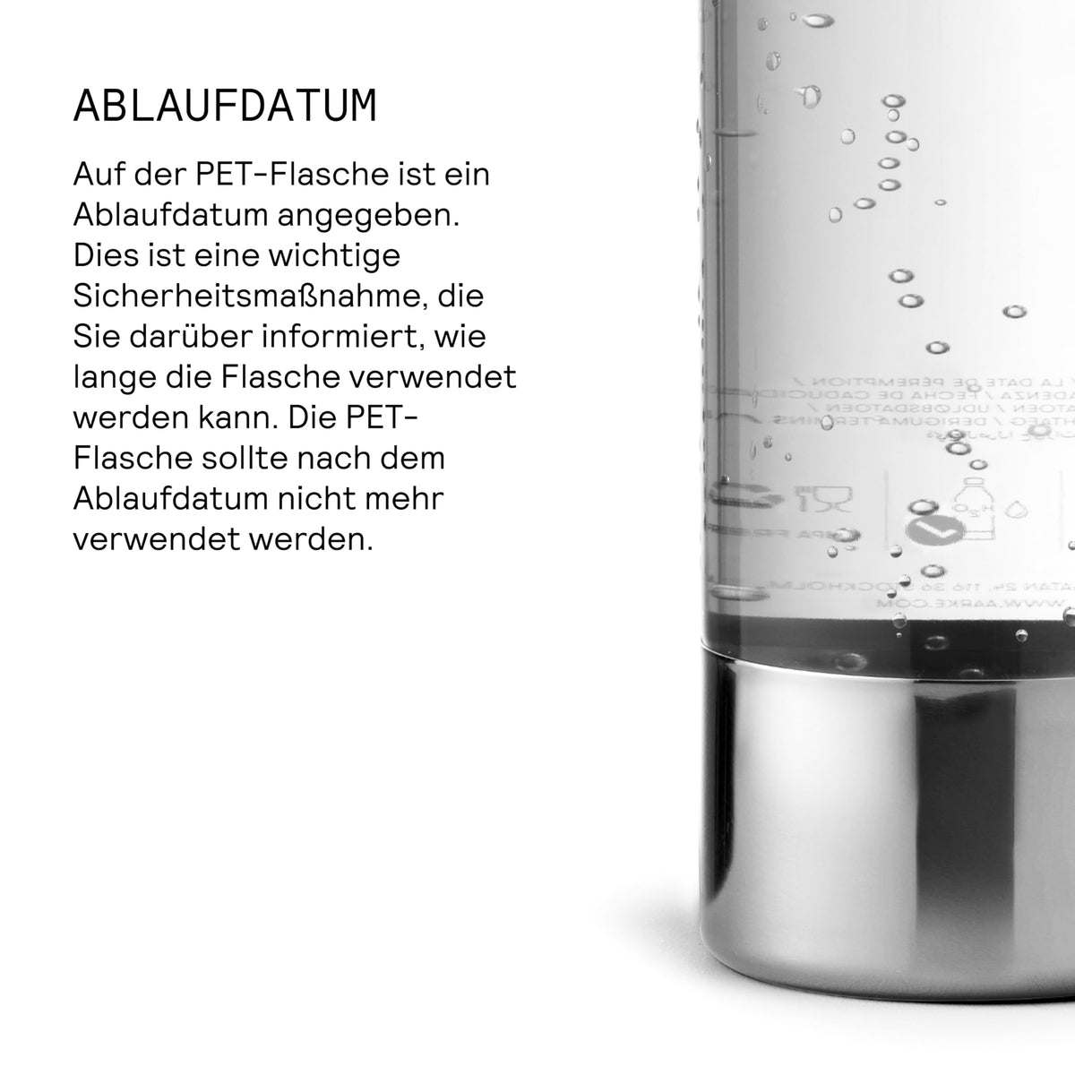 Resigilat|Set 2 sticle PET Aarke pentru aparate de carbonatare Carbonator 3, fara BPA, 1000 ml, detalii din inox