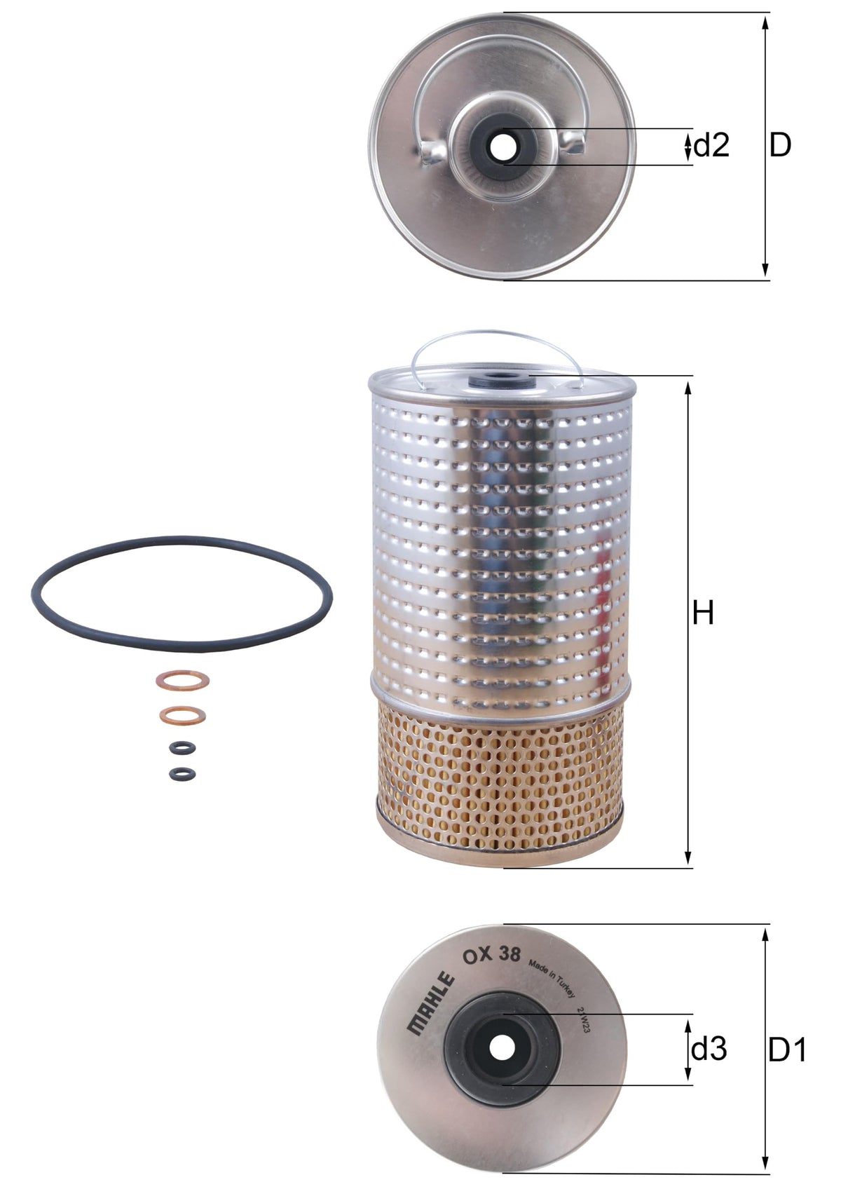 MAHLE - OX 38D - Filtru de ulei Mercedes-Benz W123