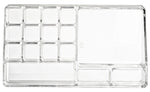 Resigilat|WENKO Femme organizator pentru cosmetice, 16 compartimente, acril, 22,5 x 8 x 12,5 cm, transparent