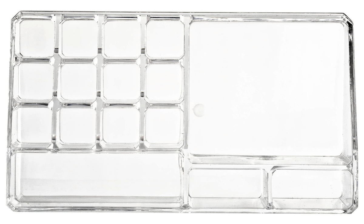 Resigilat|WENKO Femme organizator pentru cosmetice, 16 compartimente, acril, 22,5 x 8 x 12,5 cm, transparent