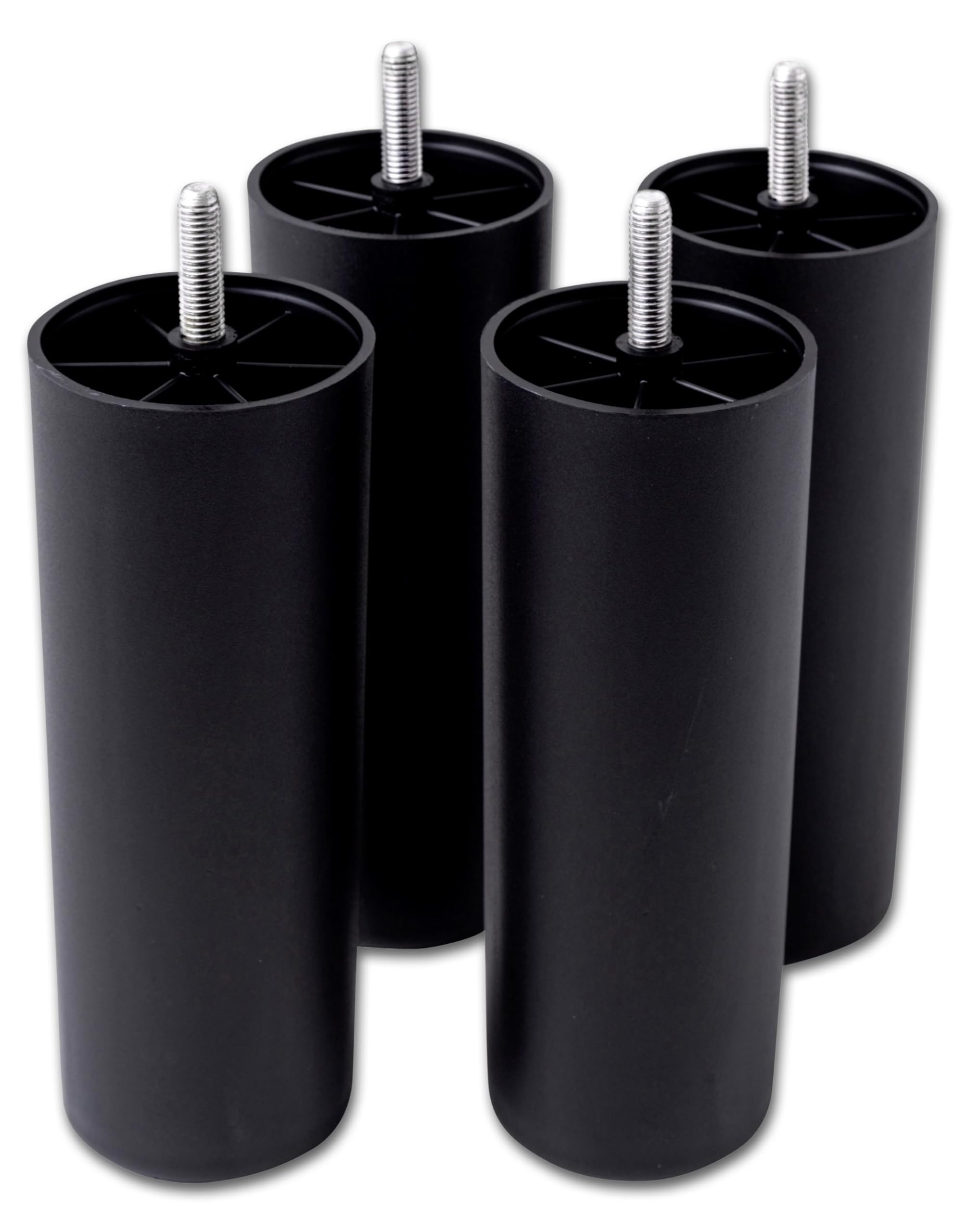 |Resigilat| IPEA 4 picioare mobilă și canapele, plastic, 19 cm, șurub 10 mm, stil minimalist, pentru fotolii și mobilă, fabricate în Italia, negru