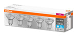 Resigilat|Osram LED Base PAR16, GU10, nedimabil, alb rece, inlocuieste bec conventional de 35W, unghi 36°, set 5 bucati