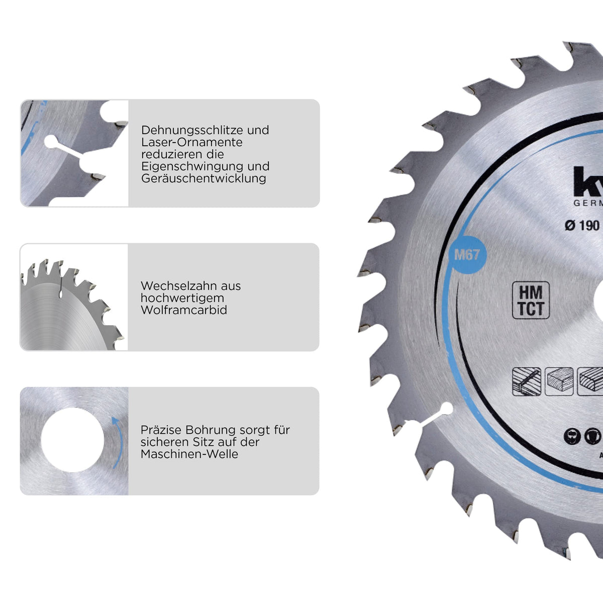 |Resigilat|Pâslă de ferăstrău circular kwb HM, Ø 200 x 16 mm, Z 30