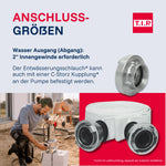 T.I.P. Schmutzwasser Tauchpumpe - Baupumpe Edelstahl (30.000 l/h Fördermenge, 13m Förderhöhe, 1,3bar Druck, 1.800W, 45mm Korngröße, Waschlauge, heißes Wasser bis 95°C) Extrema 500/13 IX, 30171