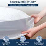 Resigilat|Dreamzie protectie impermeabila pentru saltea, 160 x 200 cm, bumbac