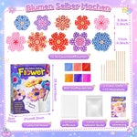 Resigilat|Set creativ de bricolaj cu flori pentru fete, cadou pentru copii de 5-8 ani, activitati creative si decorative